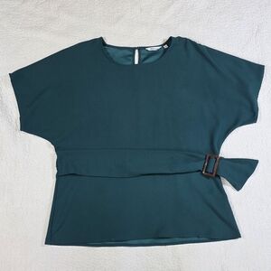 Reitmans Green Belt Wrap Top